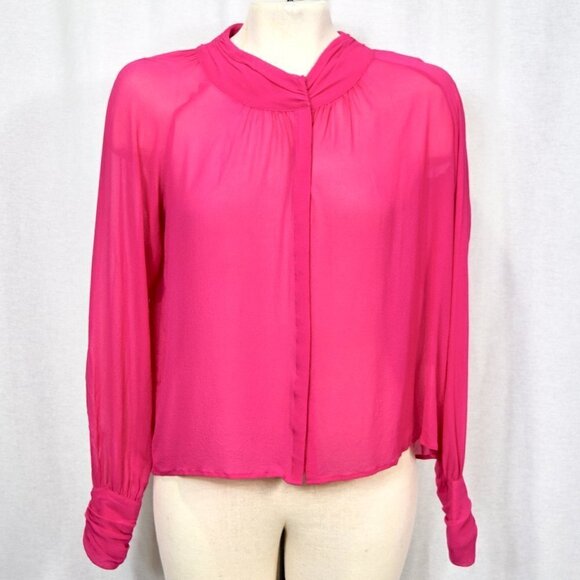 Like new J.CREW  pink silk blouse - Picture 1 of 2